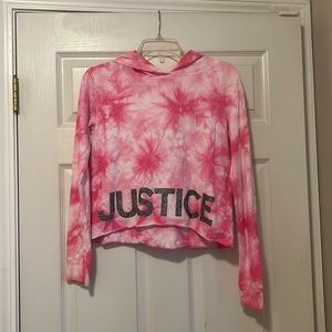 Pink tie dyed hoodie